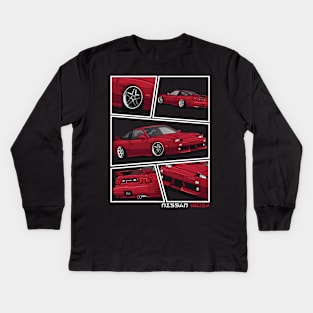 Nissan 180SX JDM Car Kids Long Sleeve T-Shirt